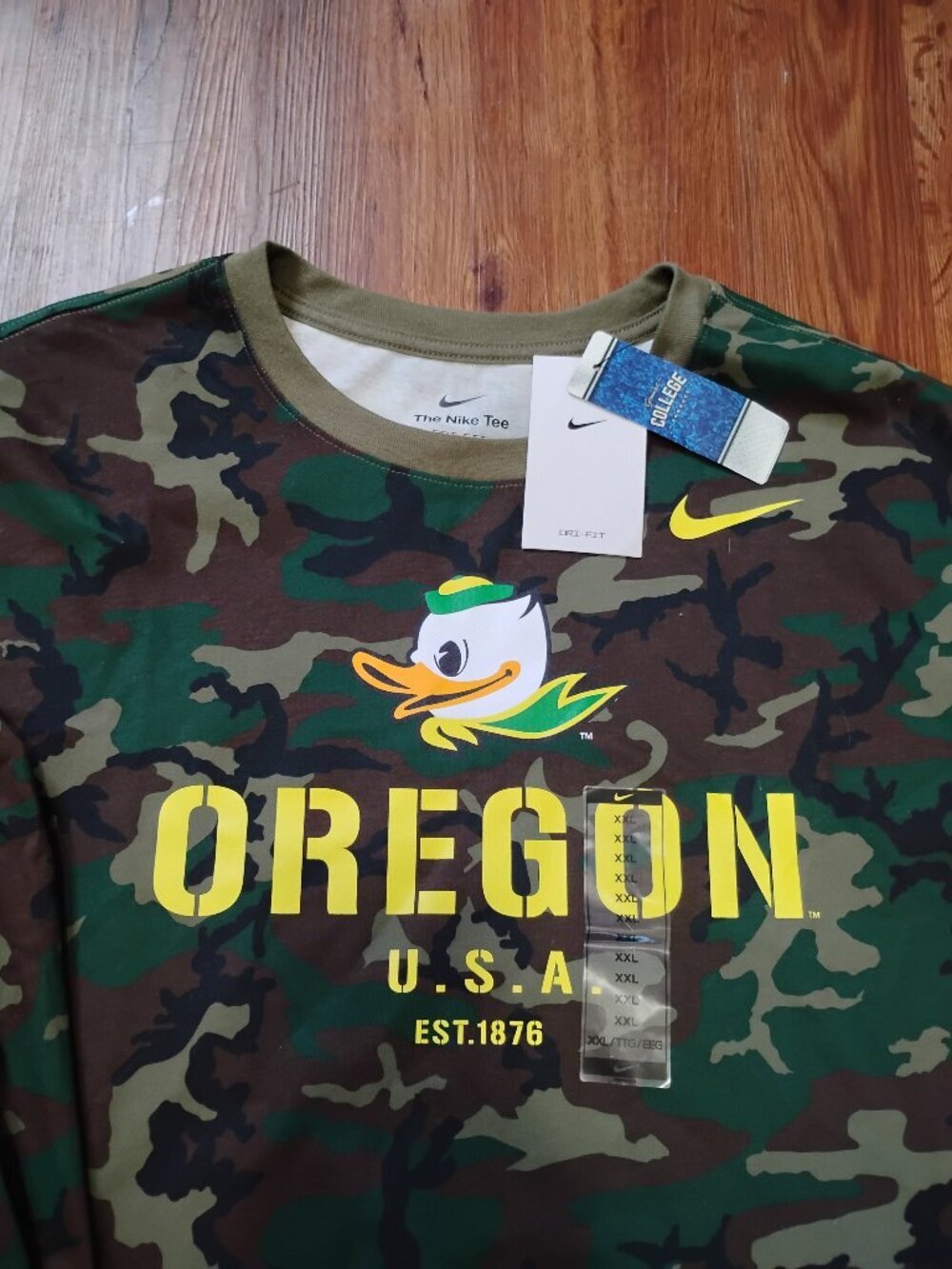 NWT Nike Oregon Ducks Camouflage T-Shirt Long Sleeve